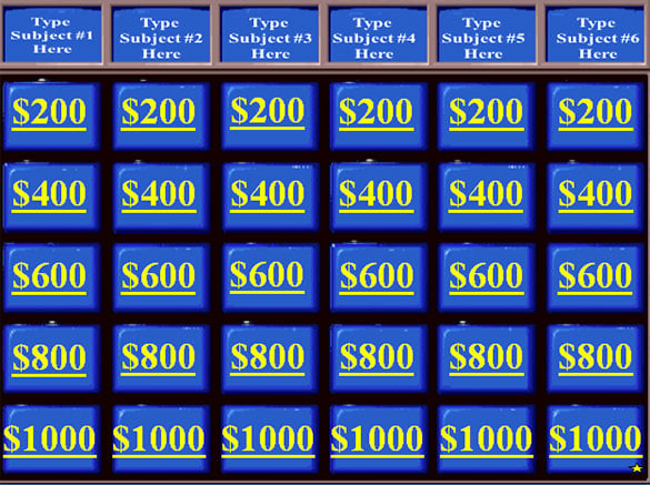 three daily double jeopardy template sample ppt download