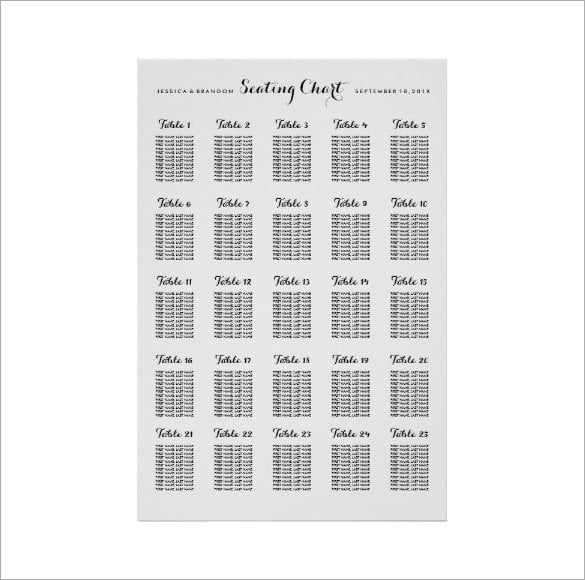 35+ Wedding Seating Chart Templates - PDF, DOC | Free ...