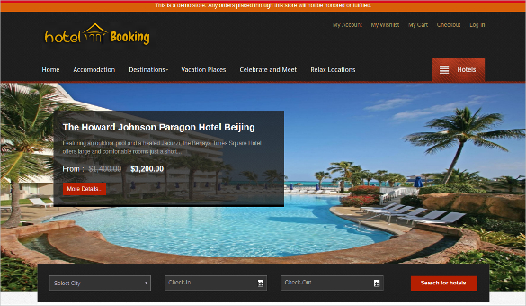 hotel booking magento theme