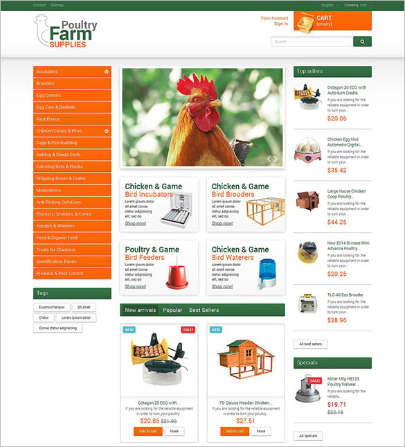 poultry farm supplies prestashop theme