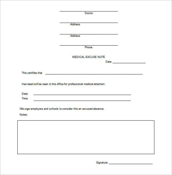 Free Printable Doctor Excuse Template from images.template.net