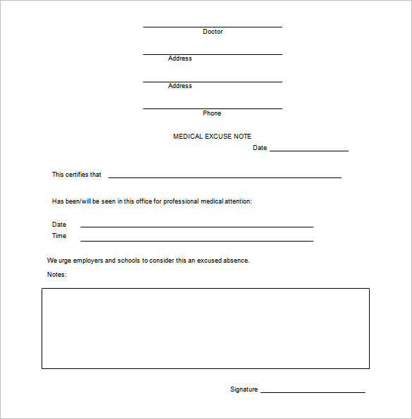 15+ Doctors Note Templates PDF, Docs, Word