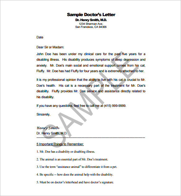 Service Dog Letter From Doctor Template from images.template.net