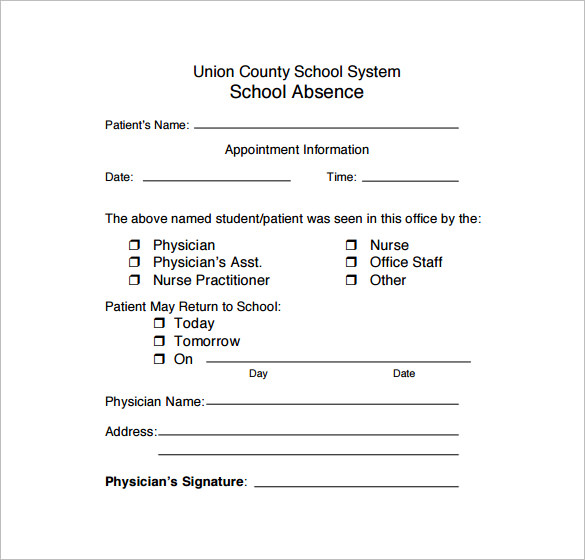 Doctor Excuse Template 10+ Sample, Example, Format Download!