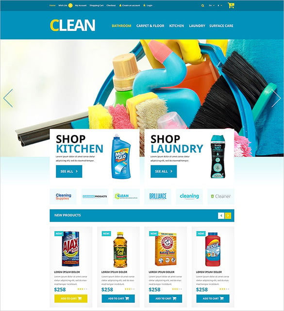 home cleaning maintenance opencart theme