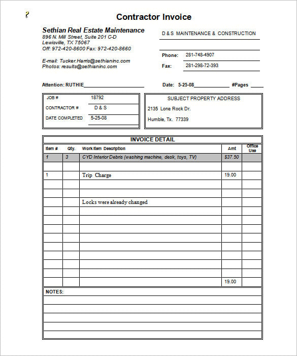 small business invoice template free