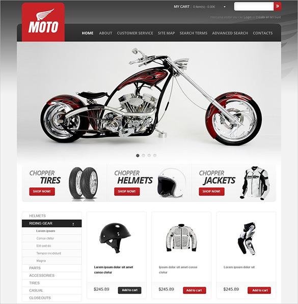 premium moto bike store opencart theme