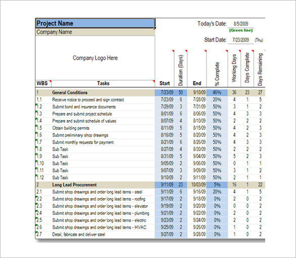 14+ FREE Construction Schedule Templates - PDF, DOC