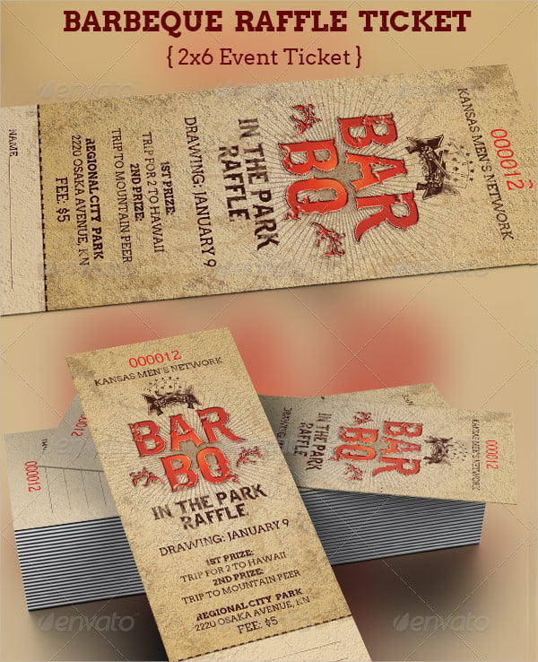 barbeque-raffle-ticket-template