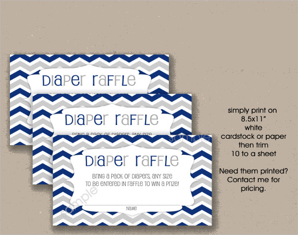 baby shower raffle ticket template