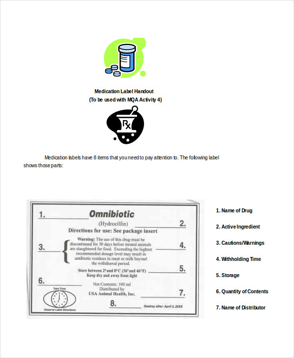 medical prescription label template microsoft word