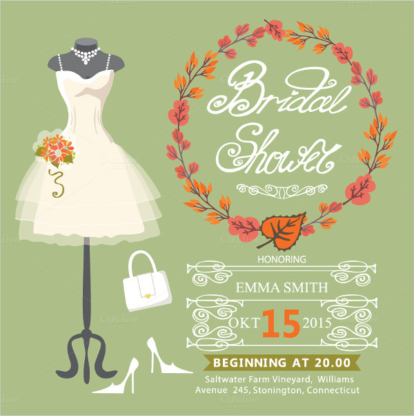 autumn bridal shower invitation
