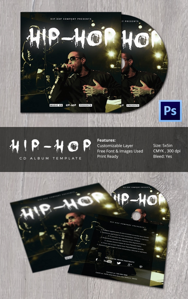 CD Cover Template 51 Free PSD EPS Word Format 