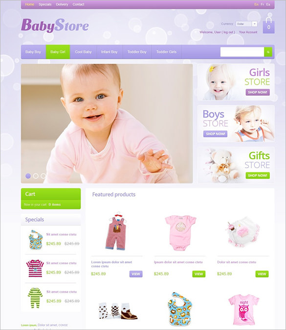 5+ Baby Store Oscommerce Themes & Templates