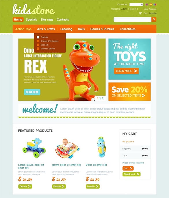 toys for fun and education oscommerce template