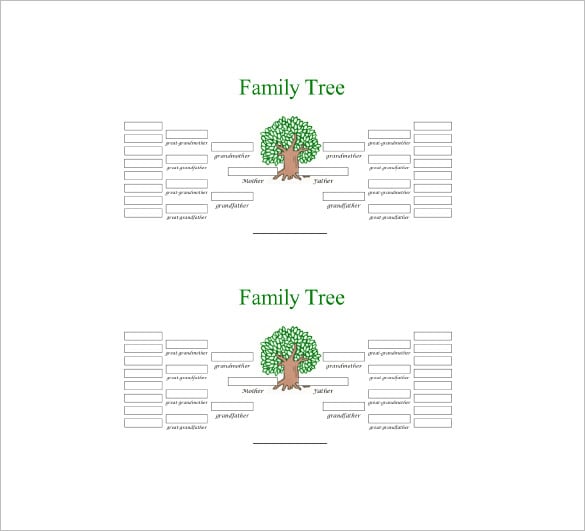 6 Generations Handwritten Family Diagram Tree U5R0 Family Tree Chart