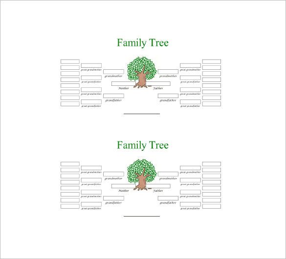 Free 5 Generation Family Tree Template Word