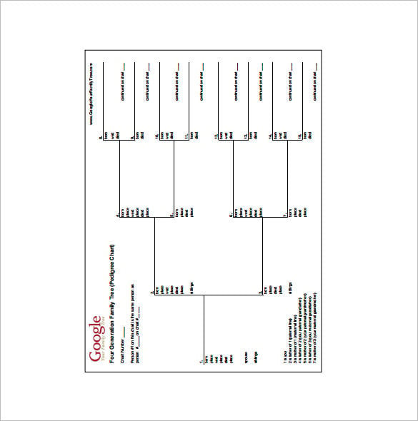 8+ Four Generation Family Tree Template - Free Word, Excel, PDF Format ...