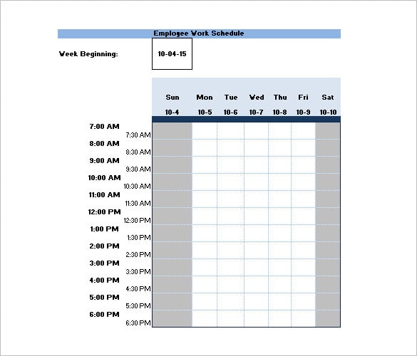 download the bi weekly work schedule template