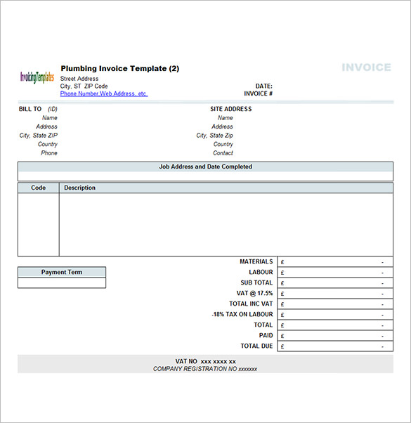 Contract Invoice Template 9  Free Word Excel PDF Format Download