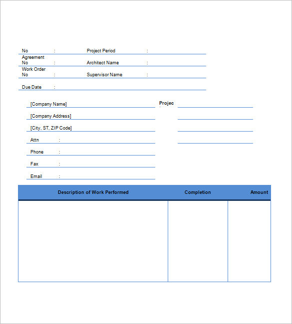 construction invoice template word