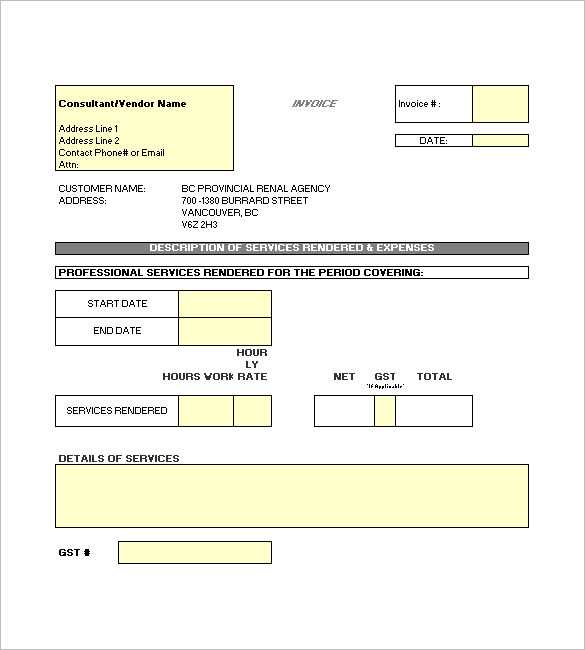 Construction Invoice Template 18 Free Word Excel Pdf Format Download 9612