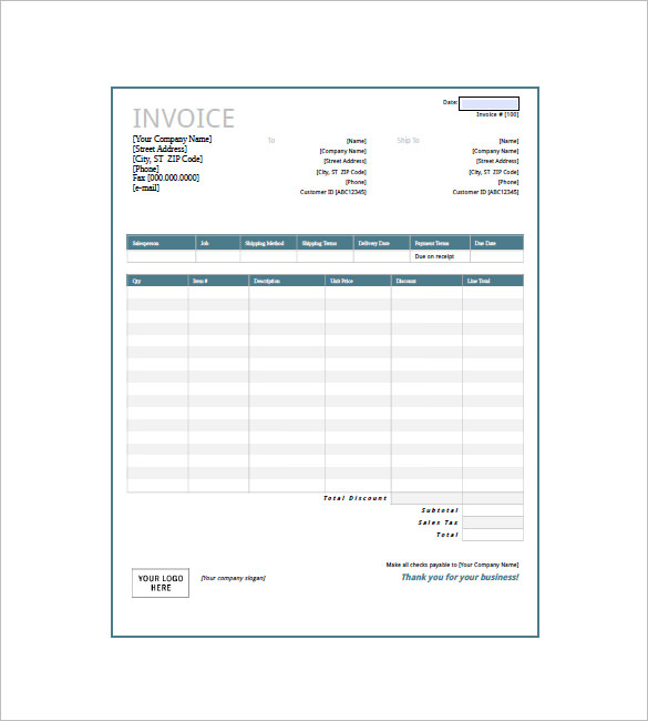 General Invoice Templates - 30+ Word, Excel, Google Sheets, PDF Format ...