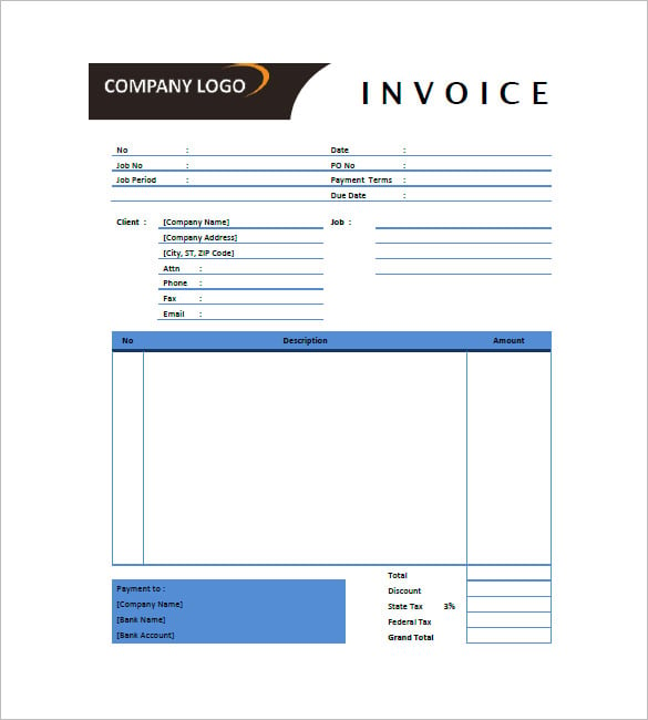 graphic design invoice template