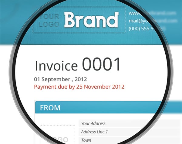 design invoice template indesign