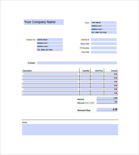 Designing Invoice Template - 12+ Free Word, Excel, PDF Format Download