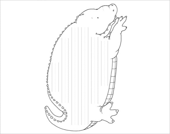 standing-alligator-template