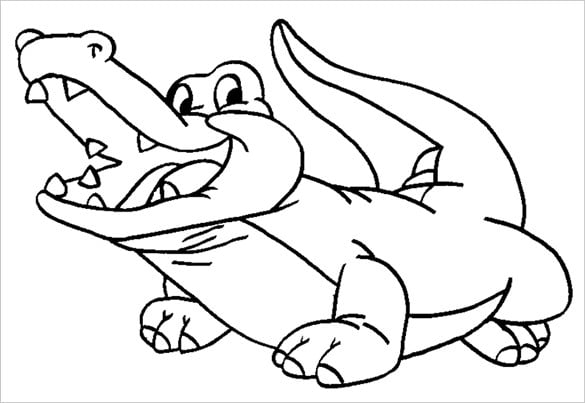 cartoon alligator template