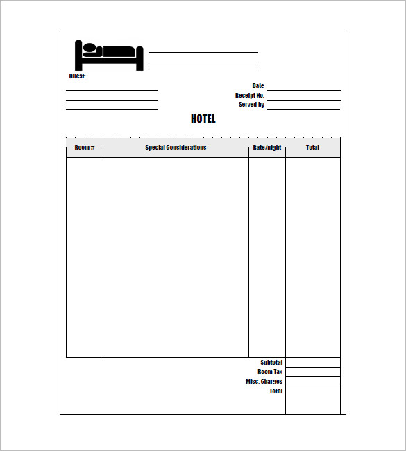 hotel bill format word hotel bill format in excel free download