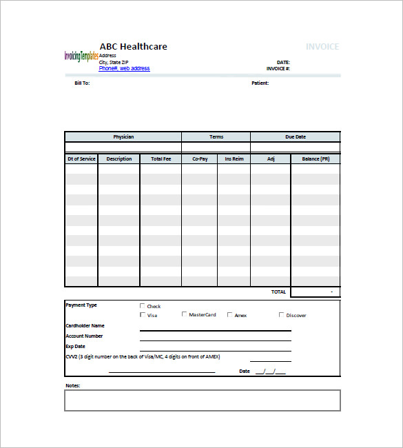 medical and health invoice template 15 free word excel pdf format