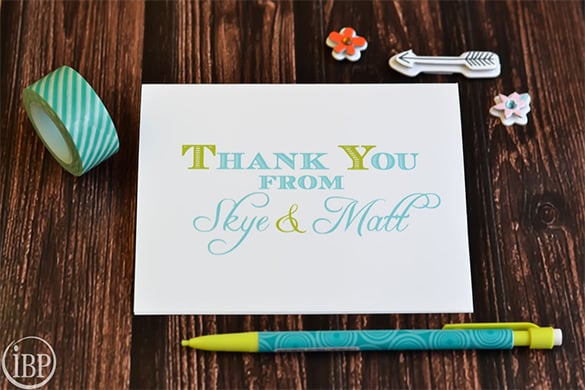 personalized wedding thank you note template