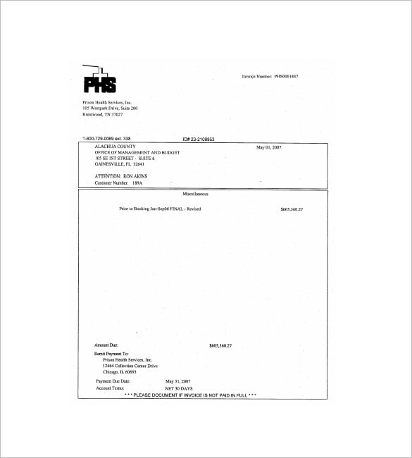 medical invoice template free