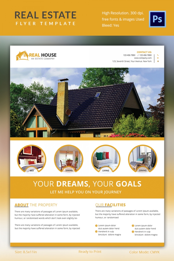 Real Estate Flyer Template 37 Free PSD AI Vector EPS Format