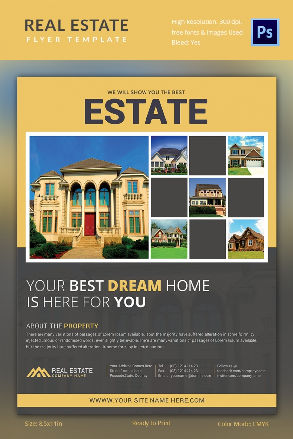 Real Estate Flyer Template - 35+ Free PSD, AI, Vector EPS Format ...