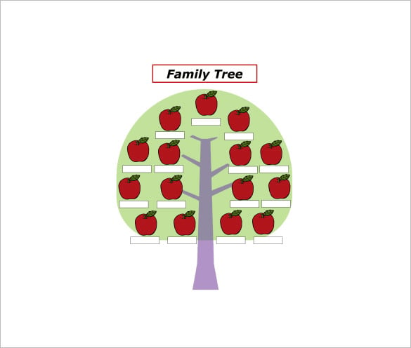 apples family tree template for kids sample template