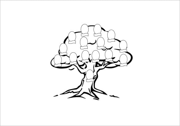 family tree colouring page for kids example download
