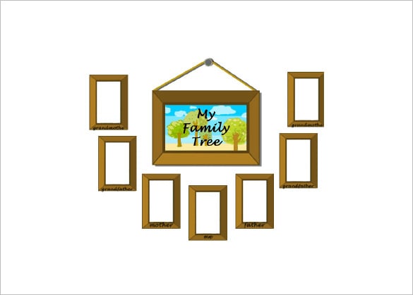 picture frame family tree for kids example template