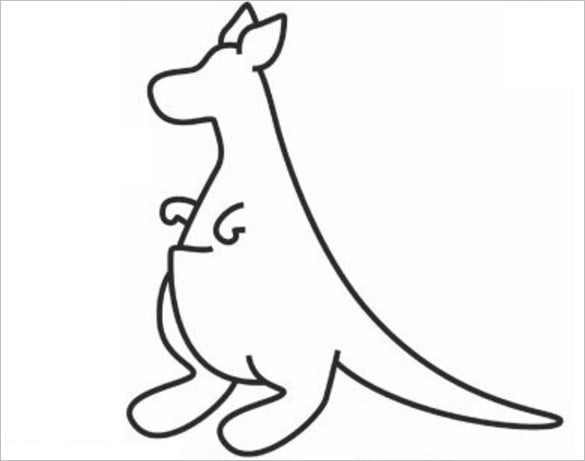 simple kangaroo template