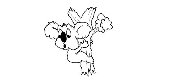 koala-on-tree-template