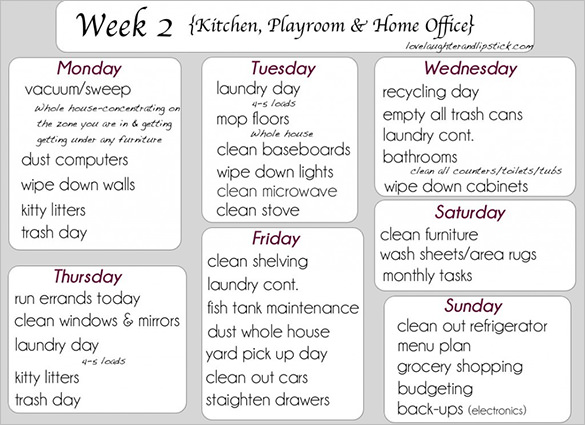 8+ Kitchen Schedule Templates - Word, Docs, PDF