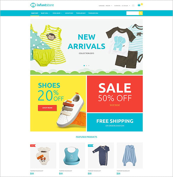 kids clothing store oscommerce template