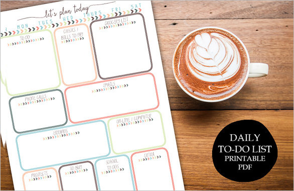 printable daily planner family schedule sample download