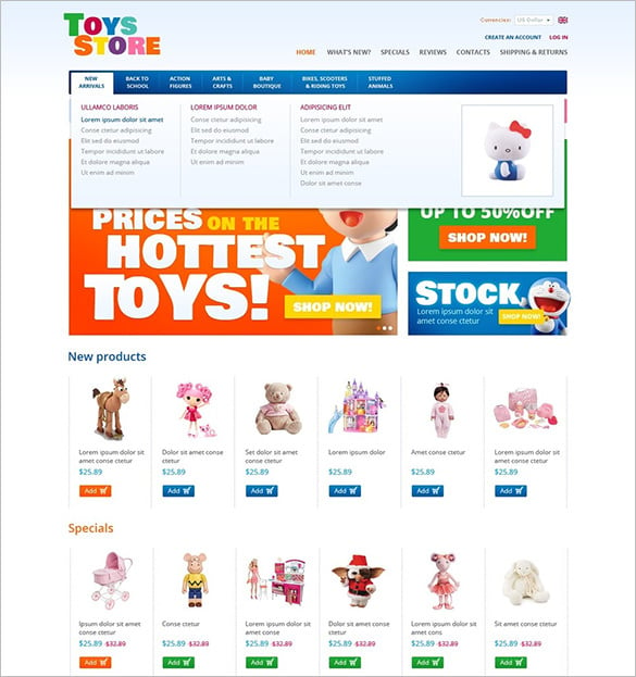 toys for kids oscommerce template