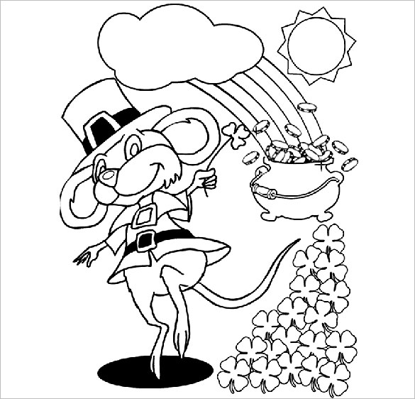nice mouse coloring page template