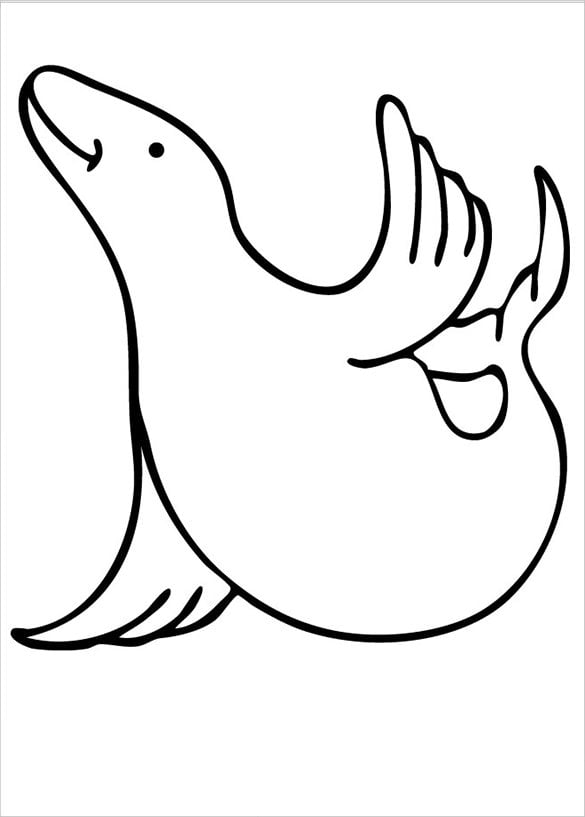 thick seal coloring template