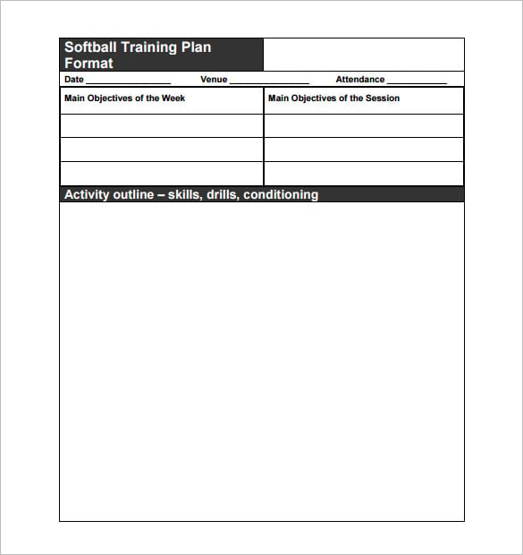 softball training plan practice schedule pdf format